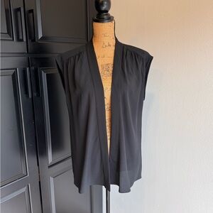 Michael Kors Black Open-Front Blouse